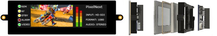 1U 3.9 inch HDMI TFT for Broadcast Instruments